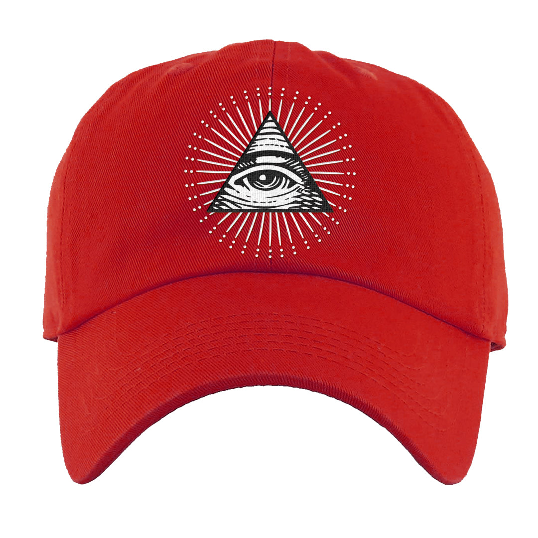 Rings 6s Dad Hat | All Seeing Eye, Red