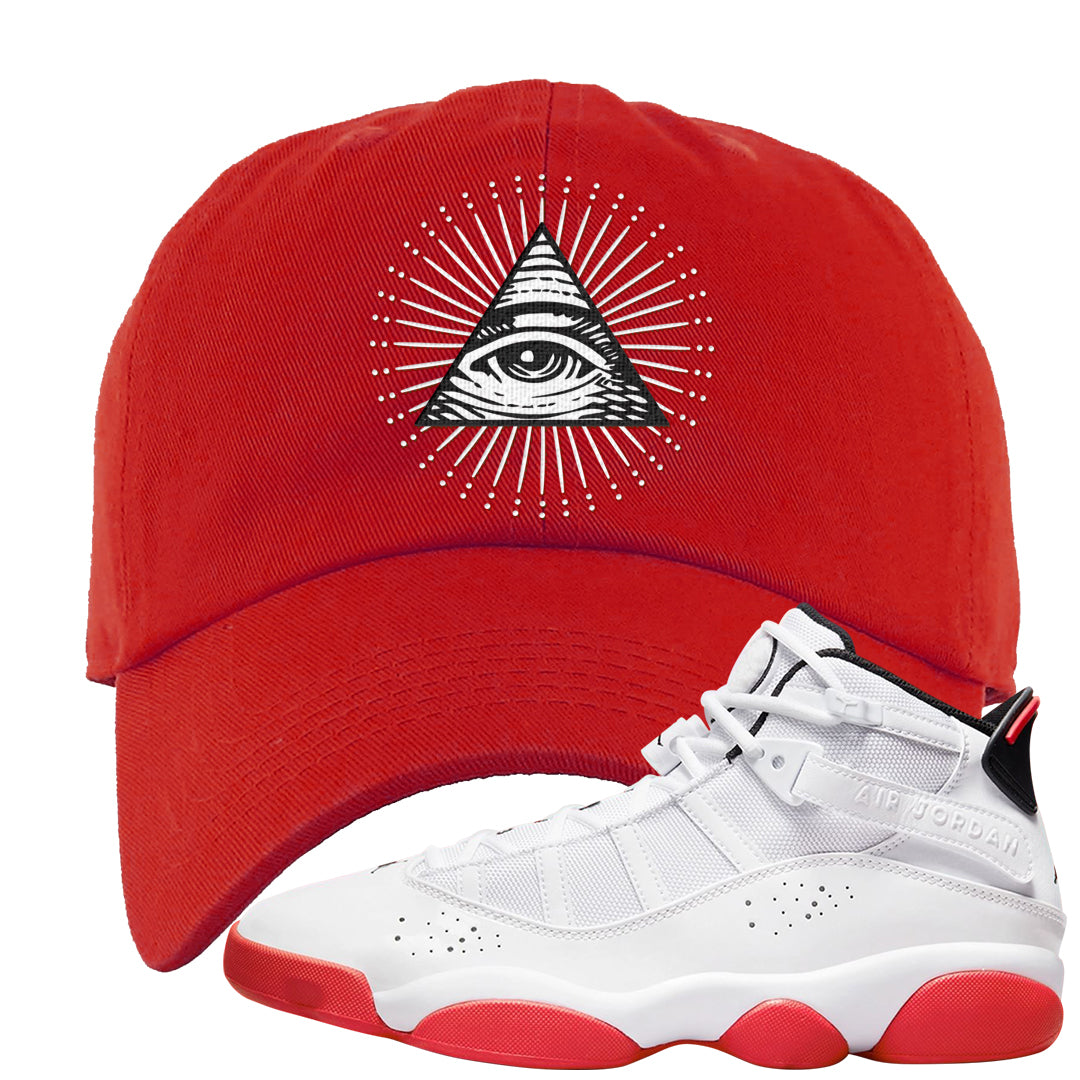 Rings 6s Dad Hat | All Seeing Eye, Red