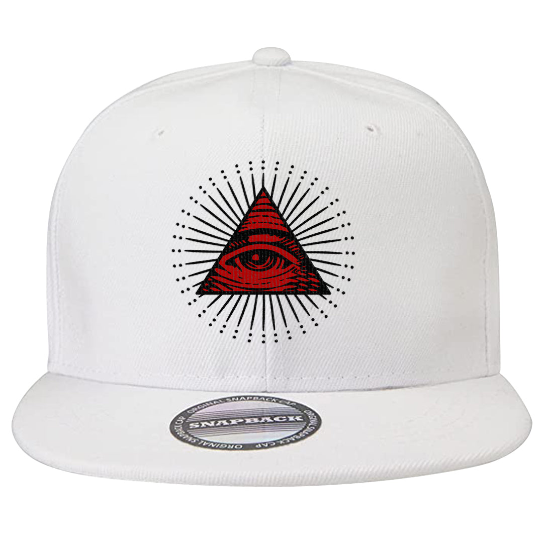Rings 6s Snapback Hat | All Seeing Eye, White