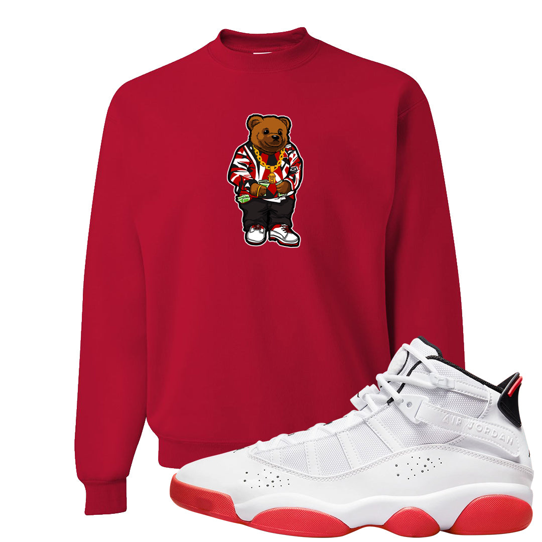 Rings 6s Crewneck Sweatshirt | Sweater Bear, Red