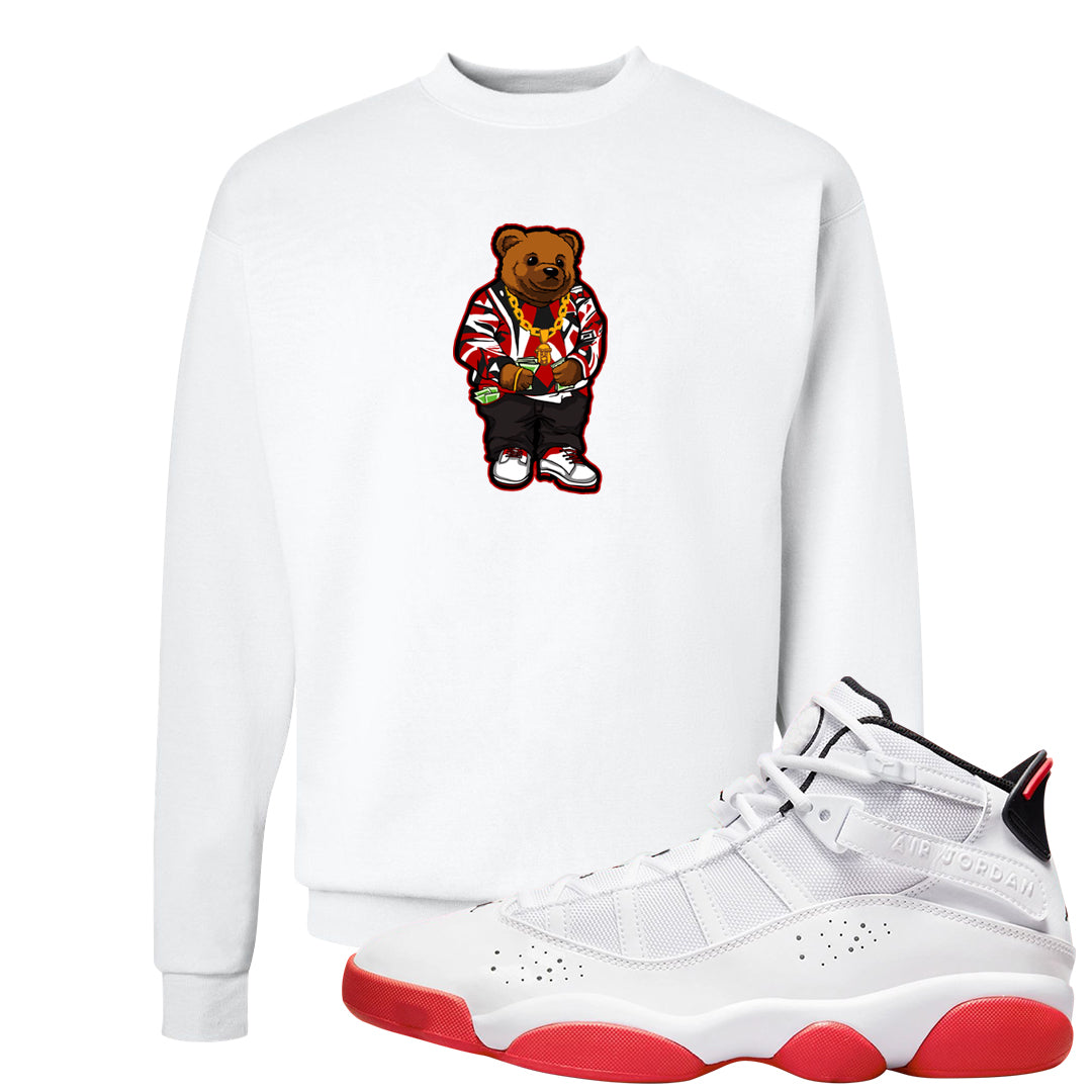 Rings 6s Crewneck Sweatshirt | Sweater Bear, White
