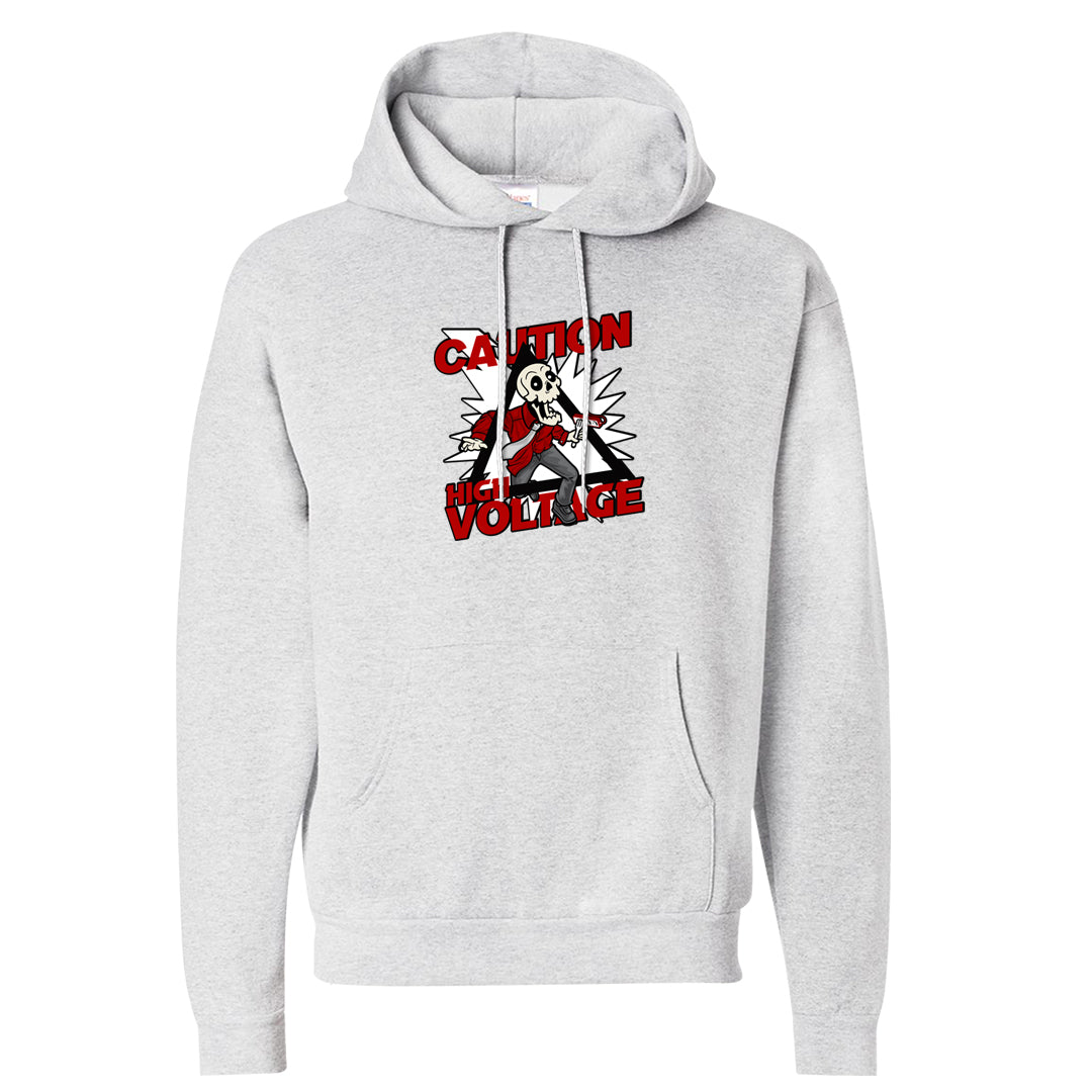 Rings 6s Hoodie | Caution High Voltage, Ash