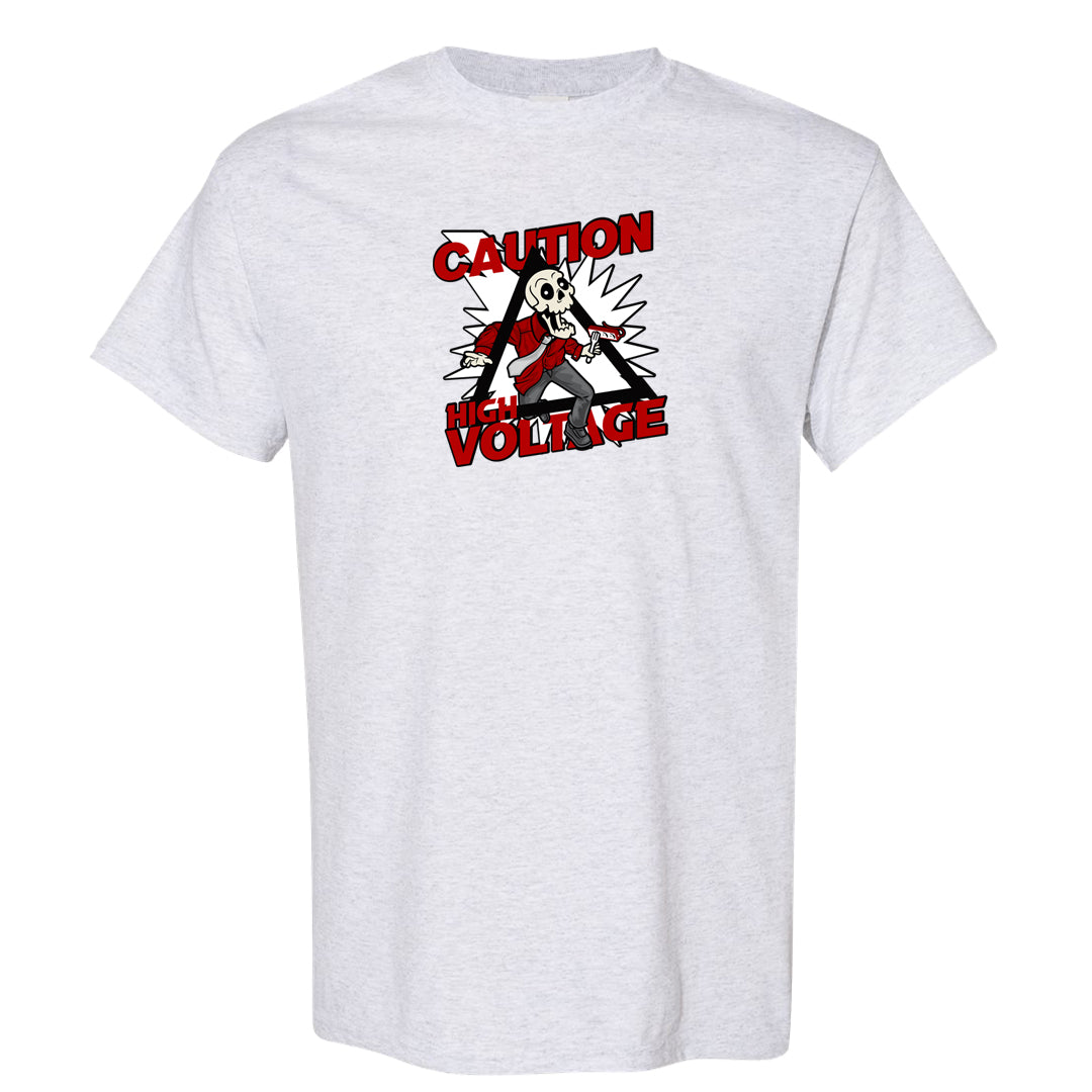 Rings 6s T Shirt | Caution High Voltage, Ash