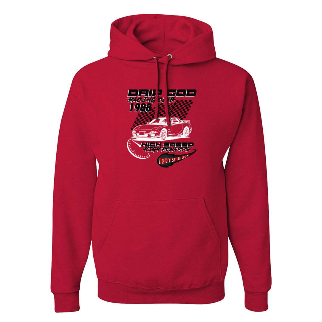 Rings 6s Hoodie | Drip God Racing Club, Red