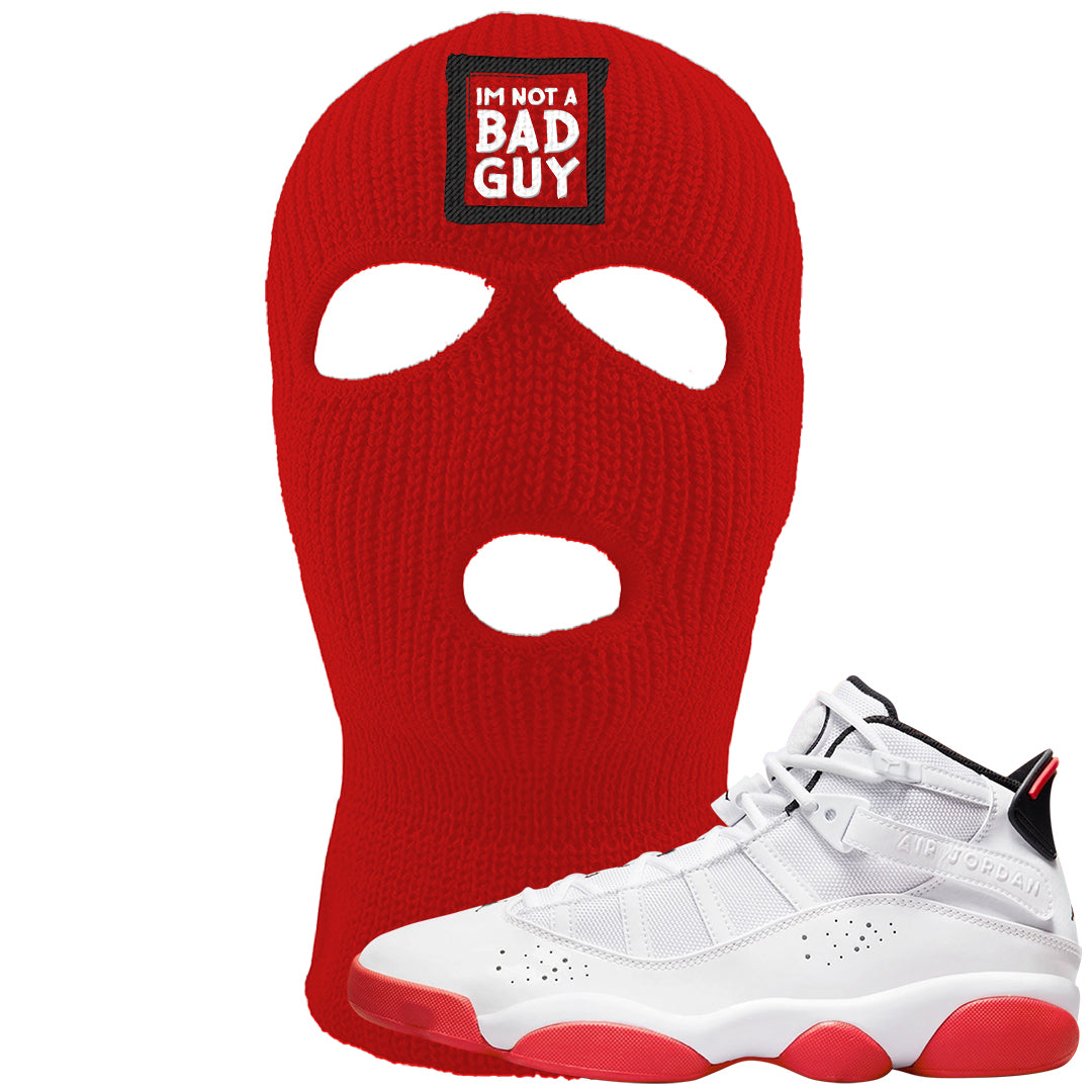Rings 6s Ski Mask | I'm Not A Bad Guy, Red