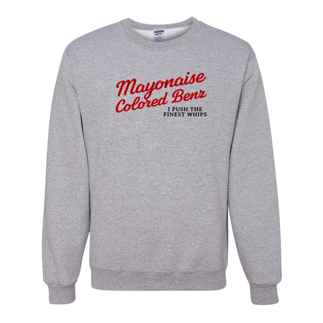 Rings 6s Crewneck Sweatshirt | Mayonaise Colored Benz, Ash