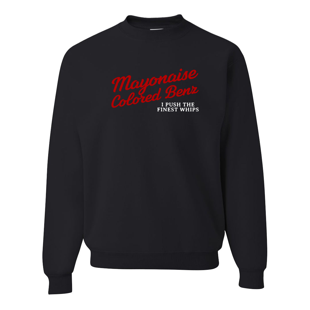 Rings 6s Crewneck Sweatshirt | Mayonaise Colored Benz, Black