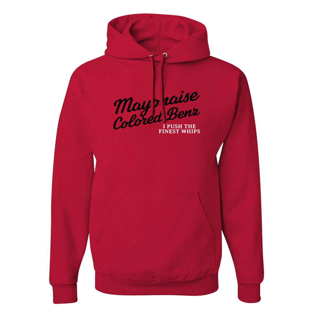 Rings 6s Hoodie | Mayonaise Colored Benz, Red
