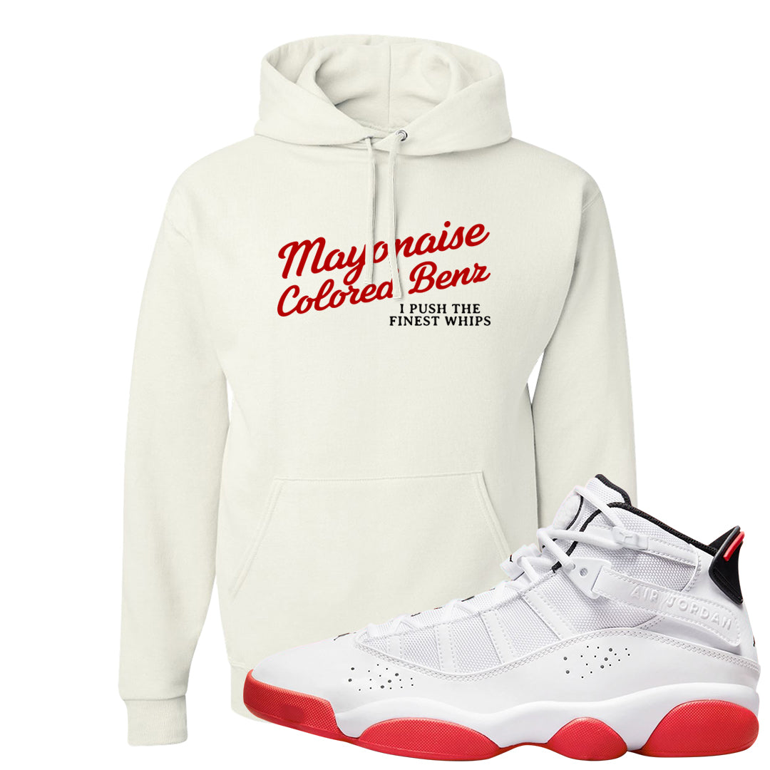 Rings 6s Hoodie | Mayonaise Colored Benz, White