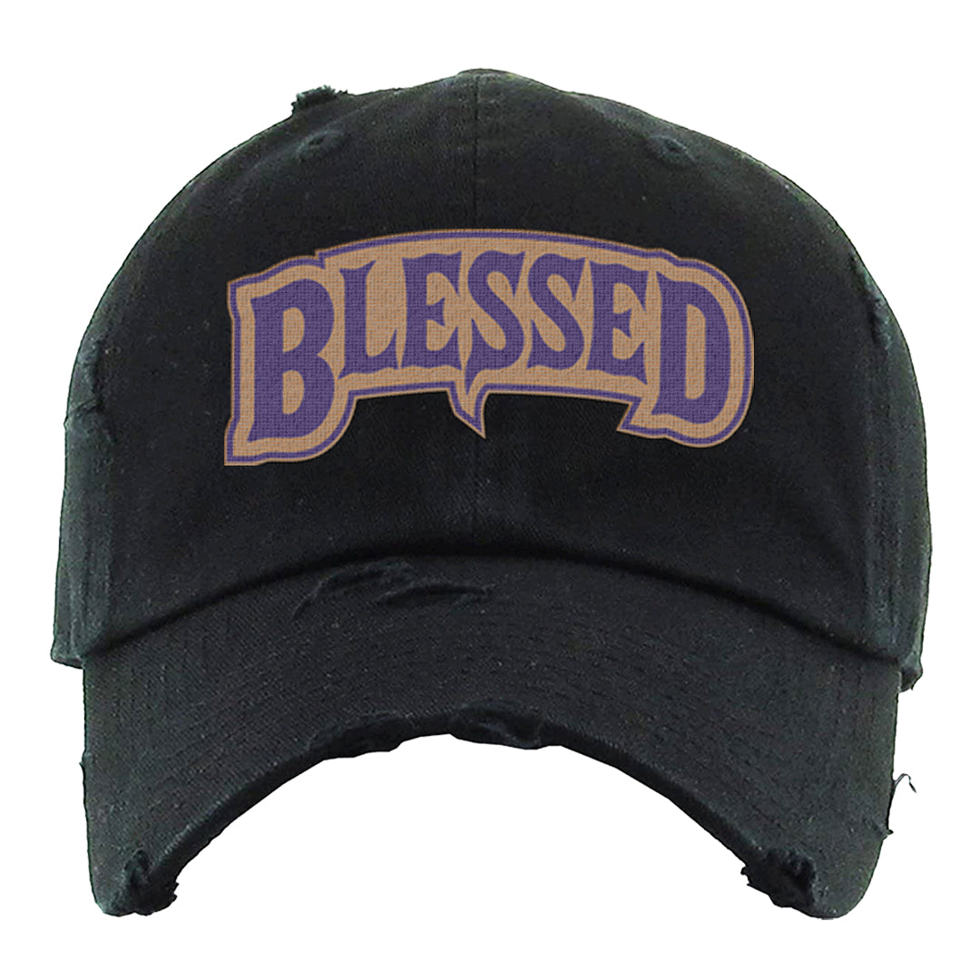 Afrobeats 7s Distressed Dad Hat | Blessed Arch, Black