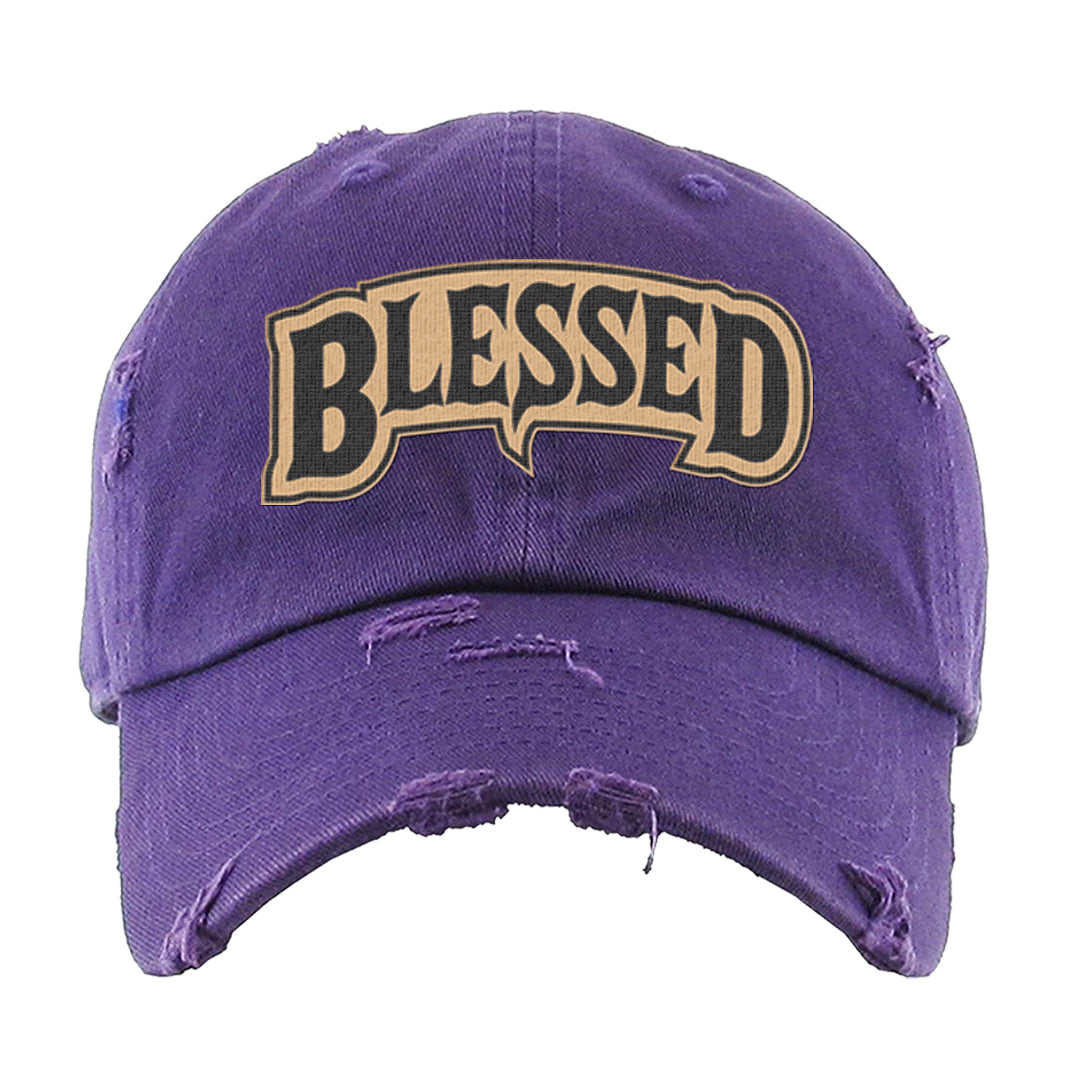 Afrobeats 7s Distressed Dad Hat | Blessed Arch, Purple