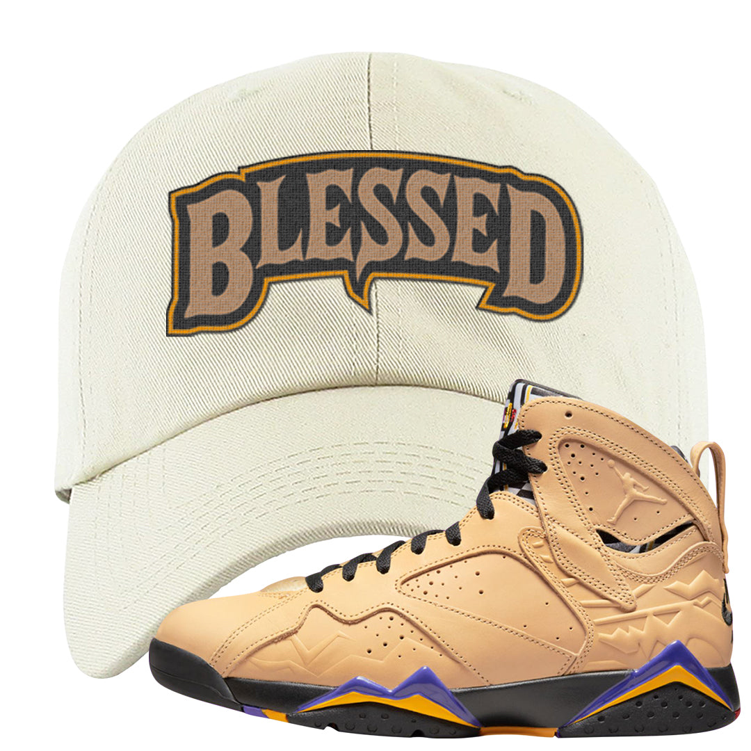 Afrobeats 7s Dad Hat | Blessed Arch, White