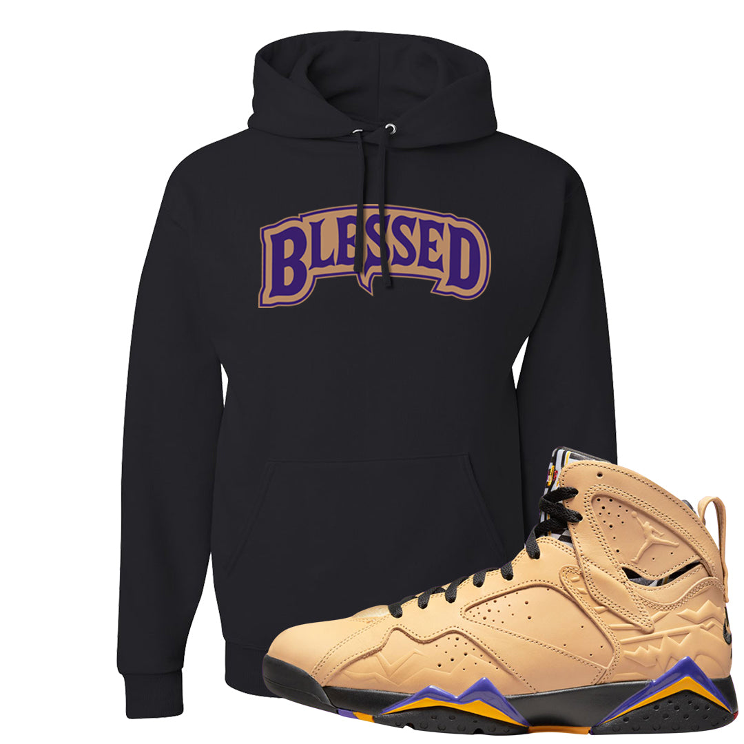 Afrobeats 7s Hoodie | Blessed Arch, Black