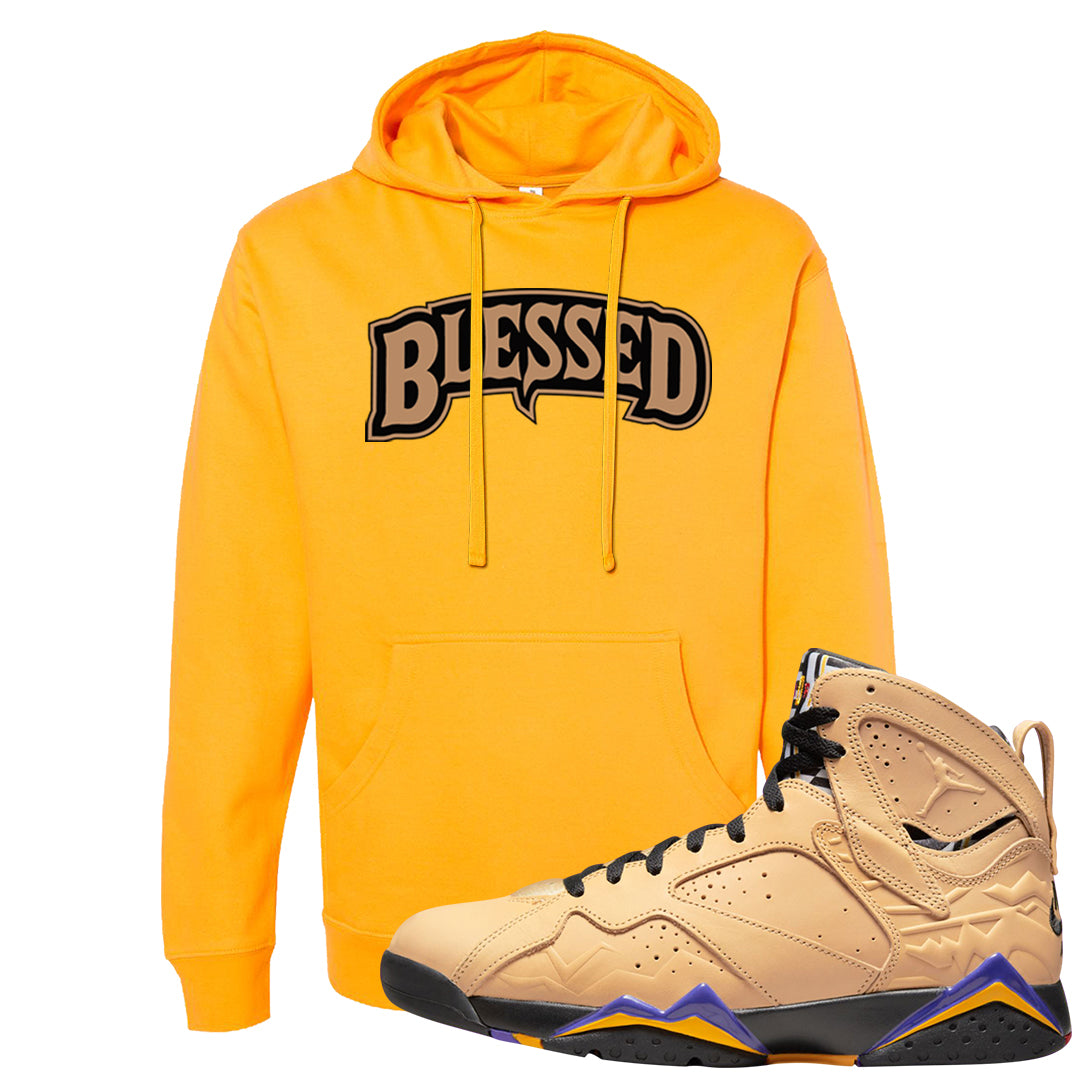 Afrobeats 7s Hoodie | Blessed Arch, Gold