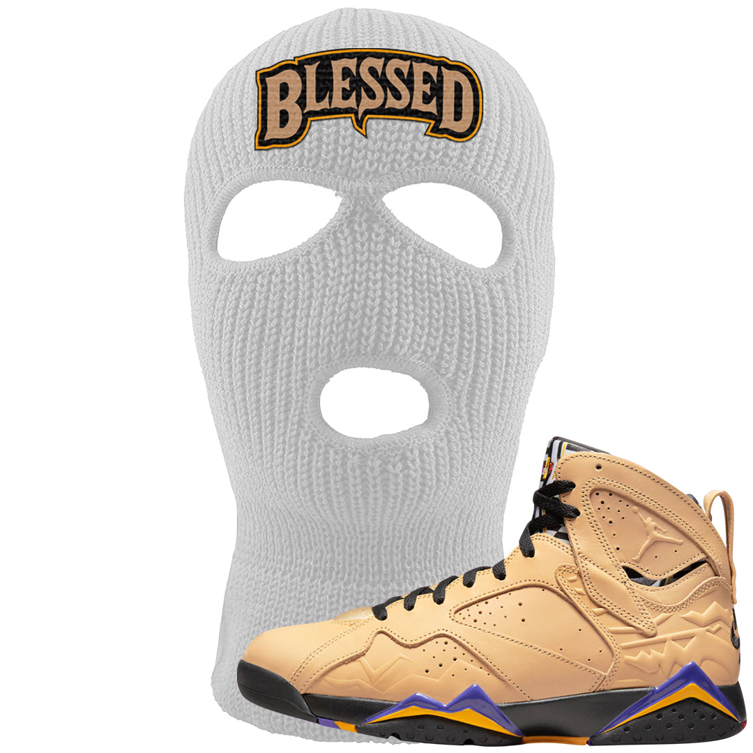 Afrobeats 7s Ski Mask | Blessed Arch, White