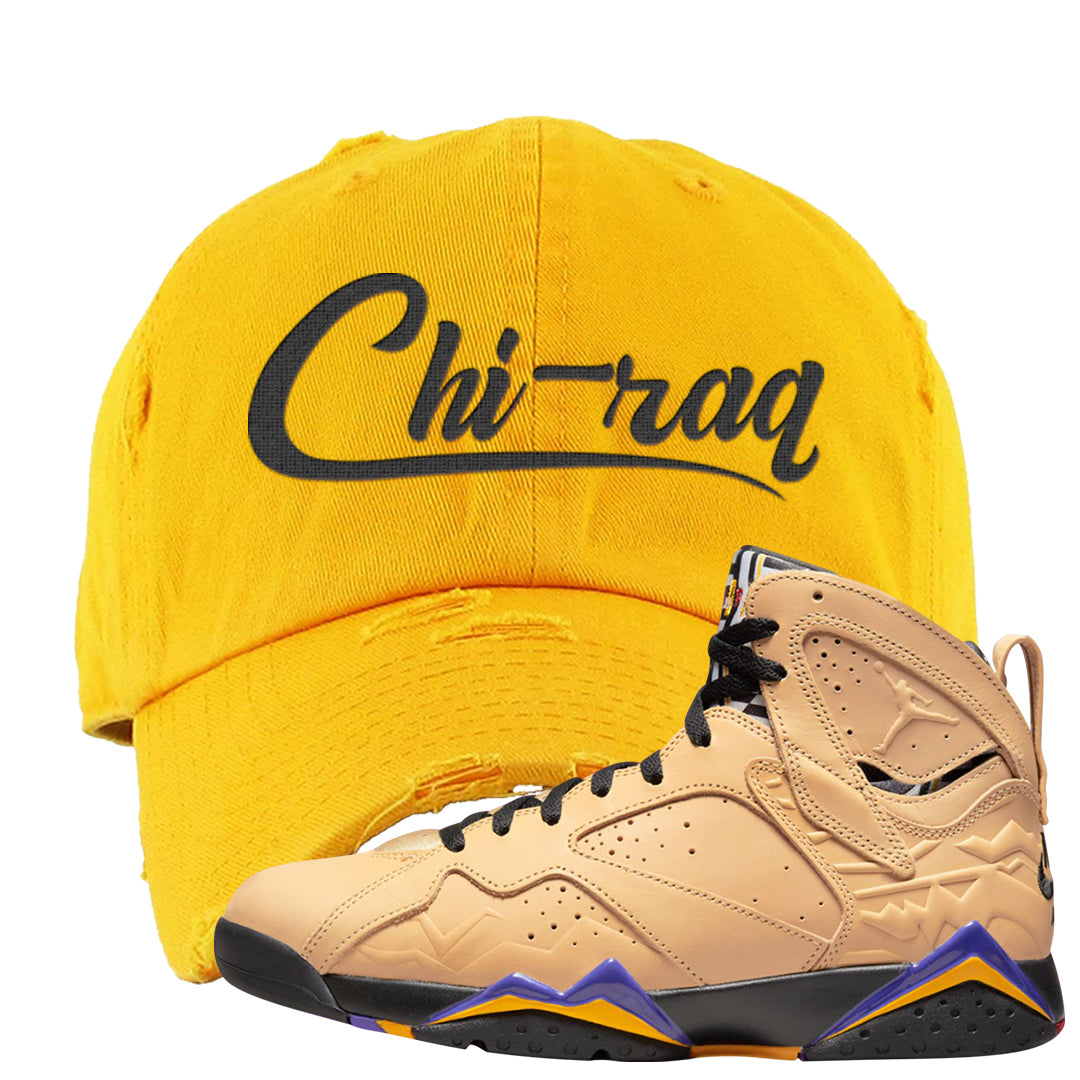 Afrobeats 7s Distressed Dad Hat | Chiraq, Gold