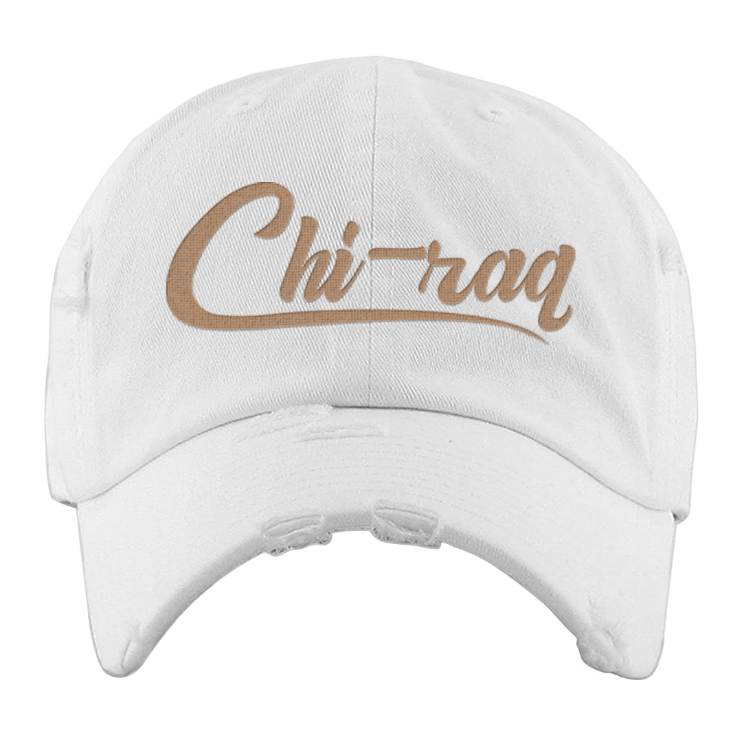 Afrobeats 7s Distressed Dad Hat | Chiraq, White