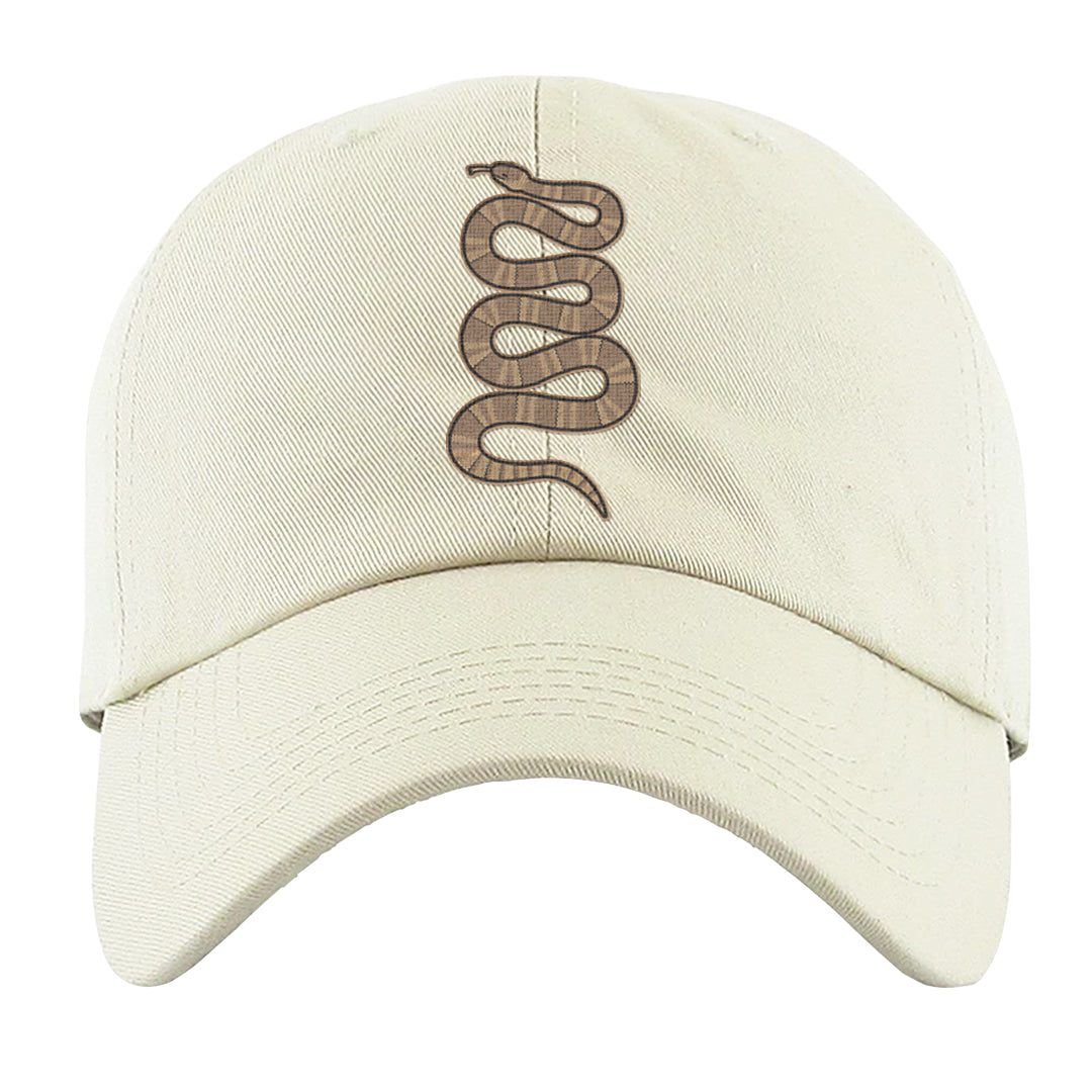 Afrobeats 7s Dad Hat | Coiled Snake, White
