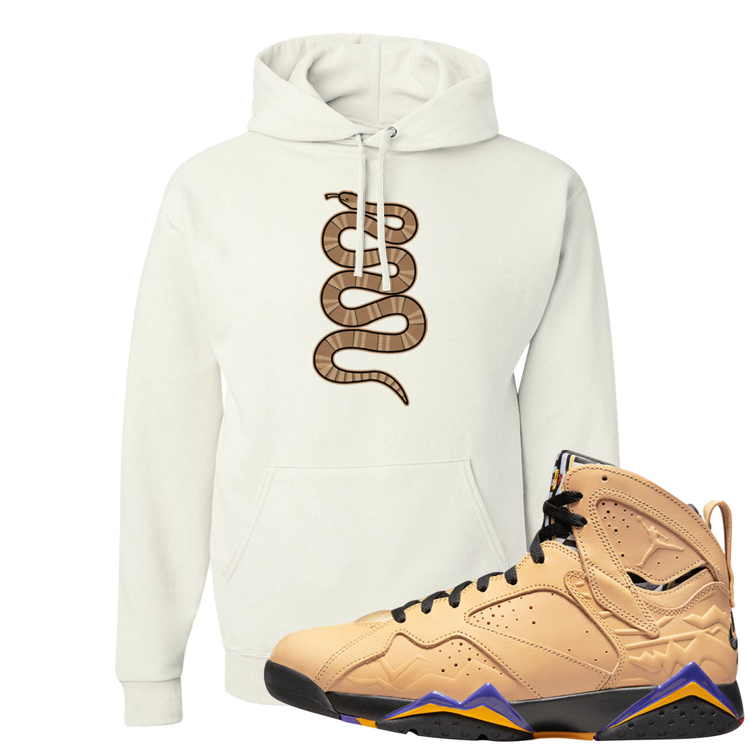 Afrobeats 7s Hoodie | Coiled Snake, White