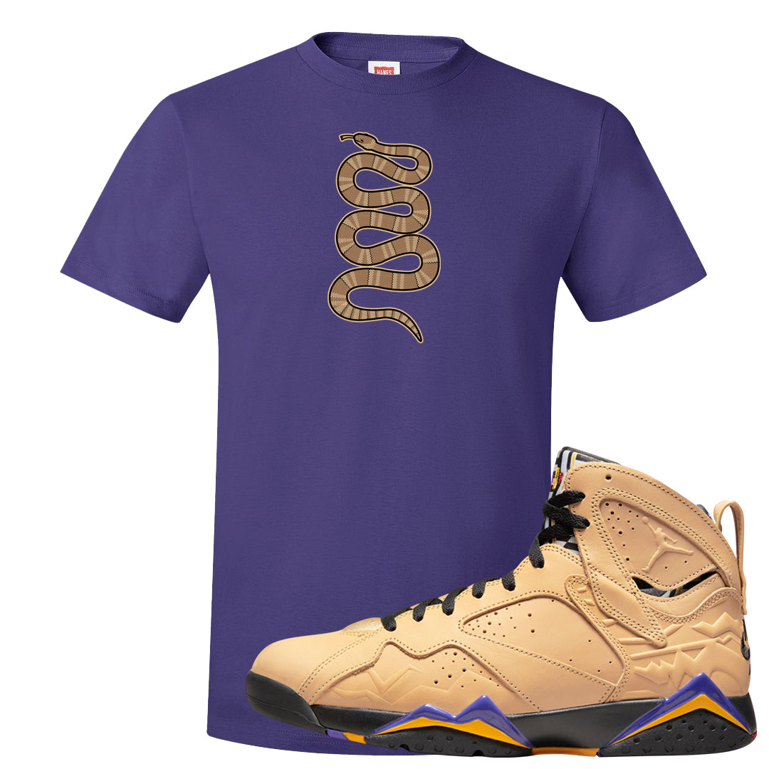 Afrobeats 7s T Shirt | Coiled Snake, Purple