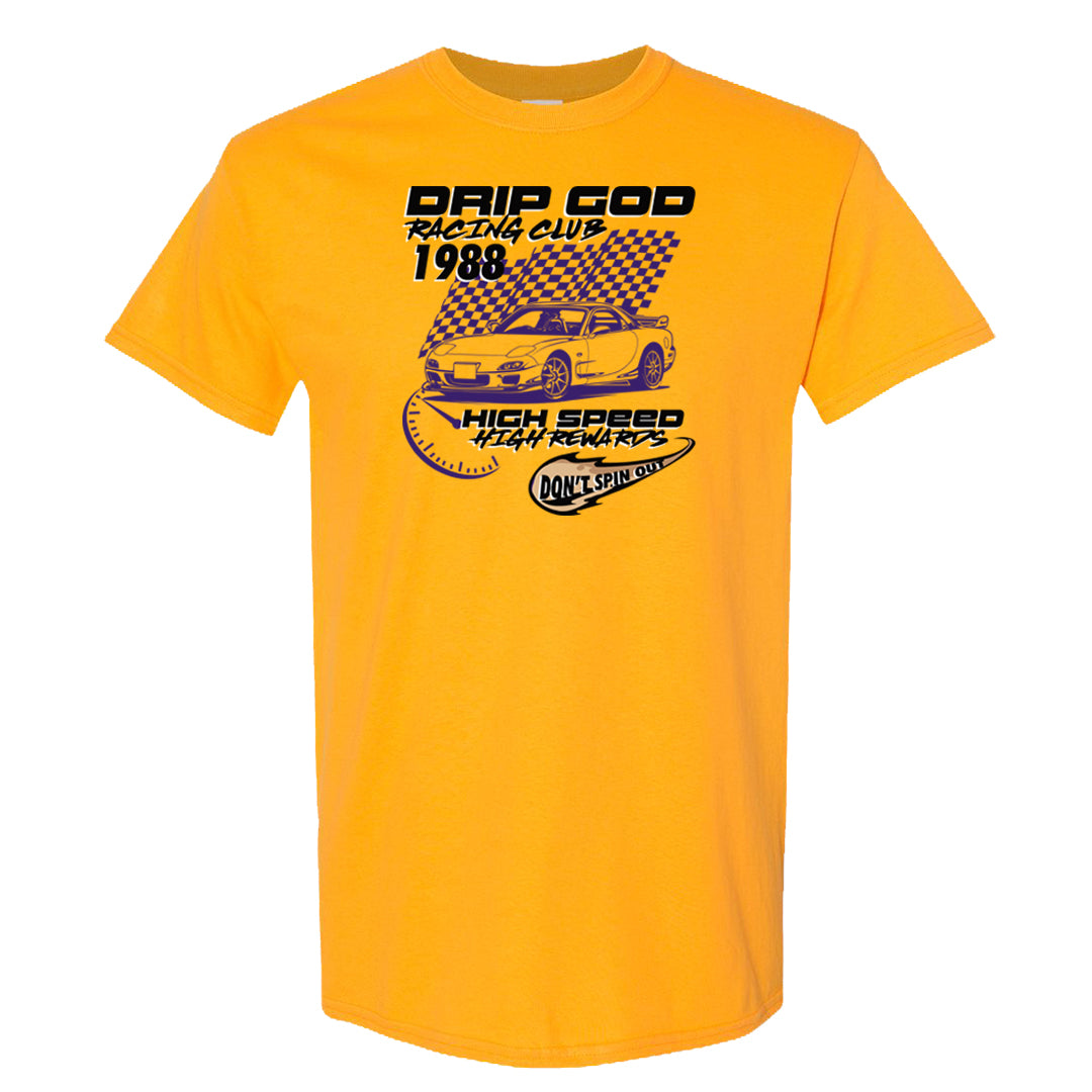 Afrobeats 7s T Shirt | Drip God Racing Club, Gold