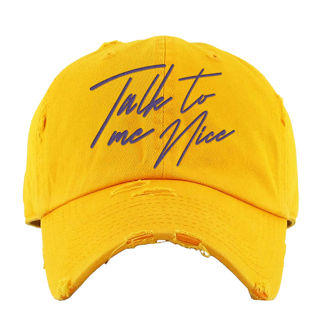 Afrobeats 7s Distressed Dad Hat | Talk To Me Nice, Gold