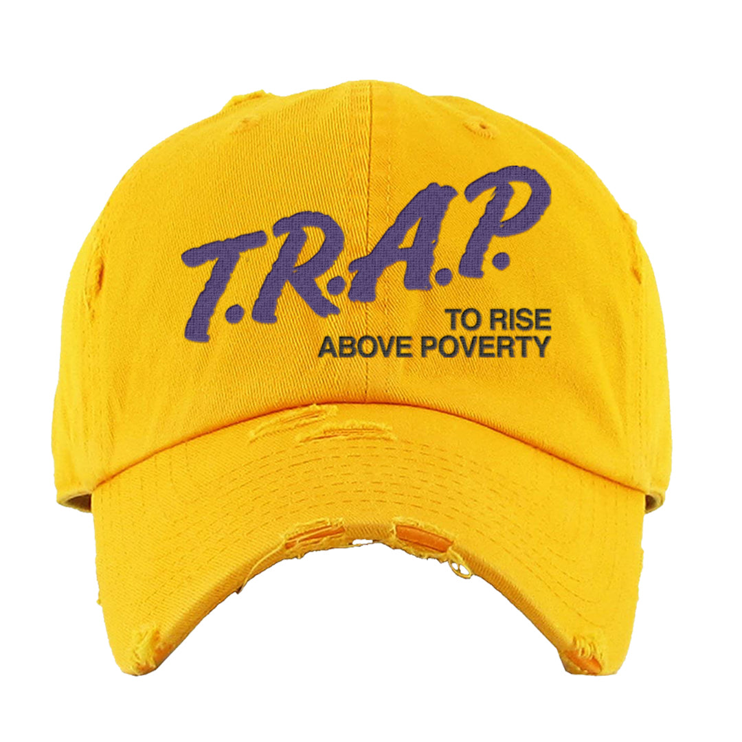 Afrobeats 7s Distressed Dad Hat | Trap To Rise Above Poverty, Gold