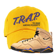 Afrobeats 7s Distressed Dad Hat | Trap To Rise Above Poverty, Gold