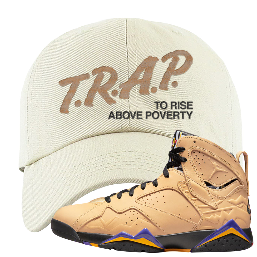 Afrobeats 7s Dad Hat | Trap To Rise Above Poverty, White
