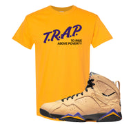 Afrobeats 7s T Shirt | Trap To Rise Above Poverty, Gold