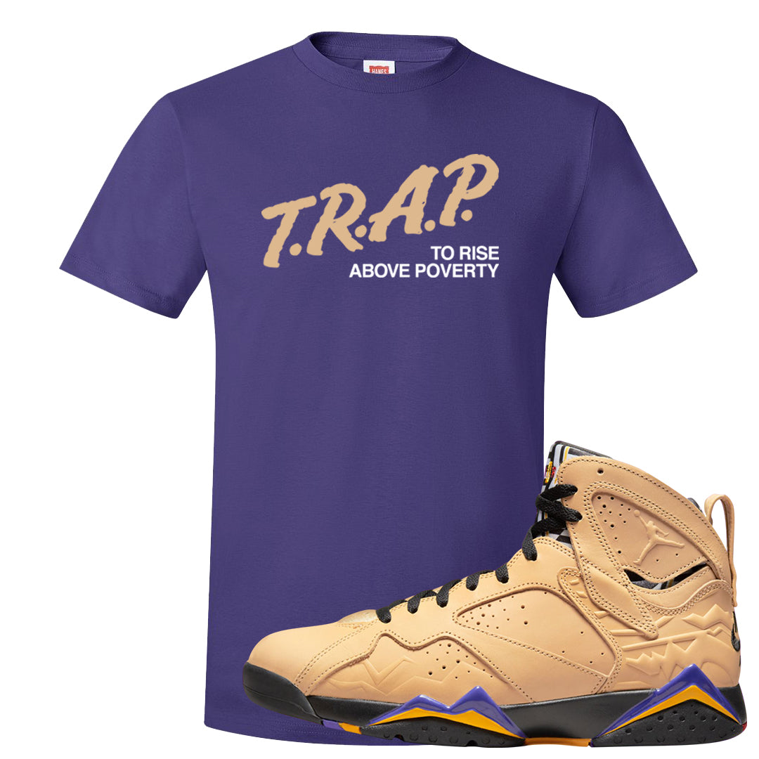 Afrobeats 7s T Shirt | Trap To Rise Above Poverty, Purple