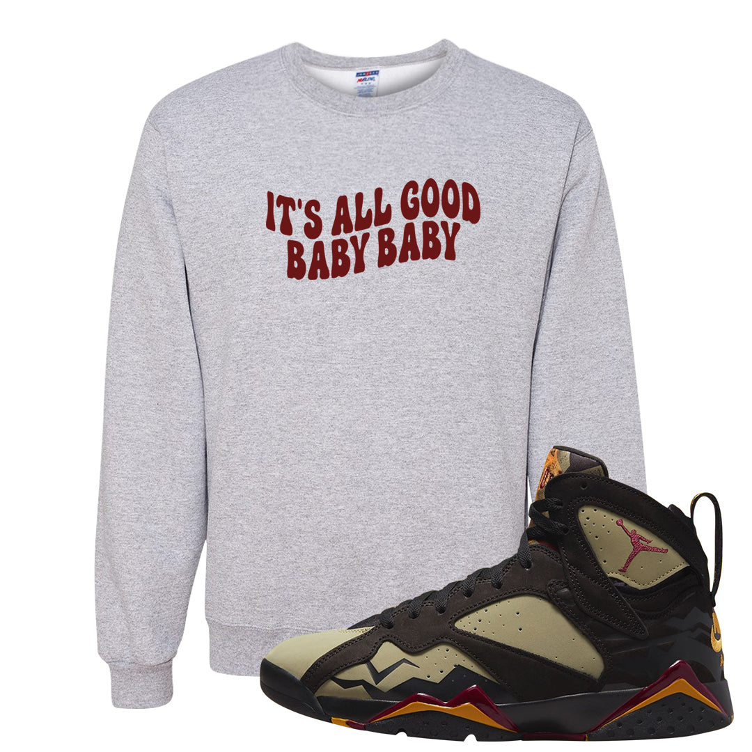 Black Olive 7s Crewneck Sweatshirt | All Good Baby, Ash