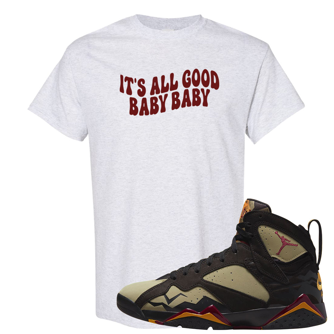 Black Olive 7s T Shirt | All Good Baby, Ash