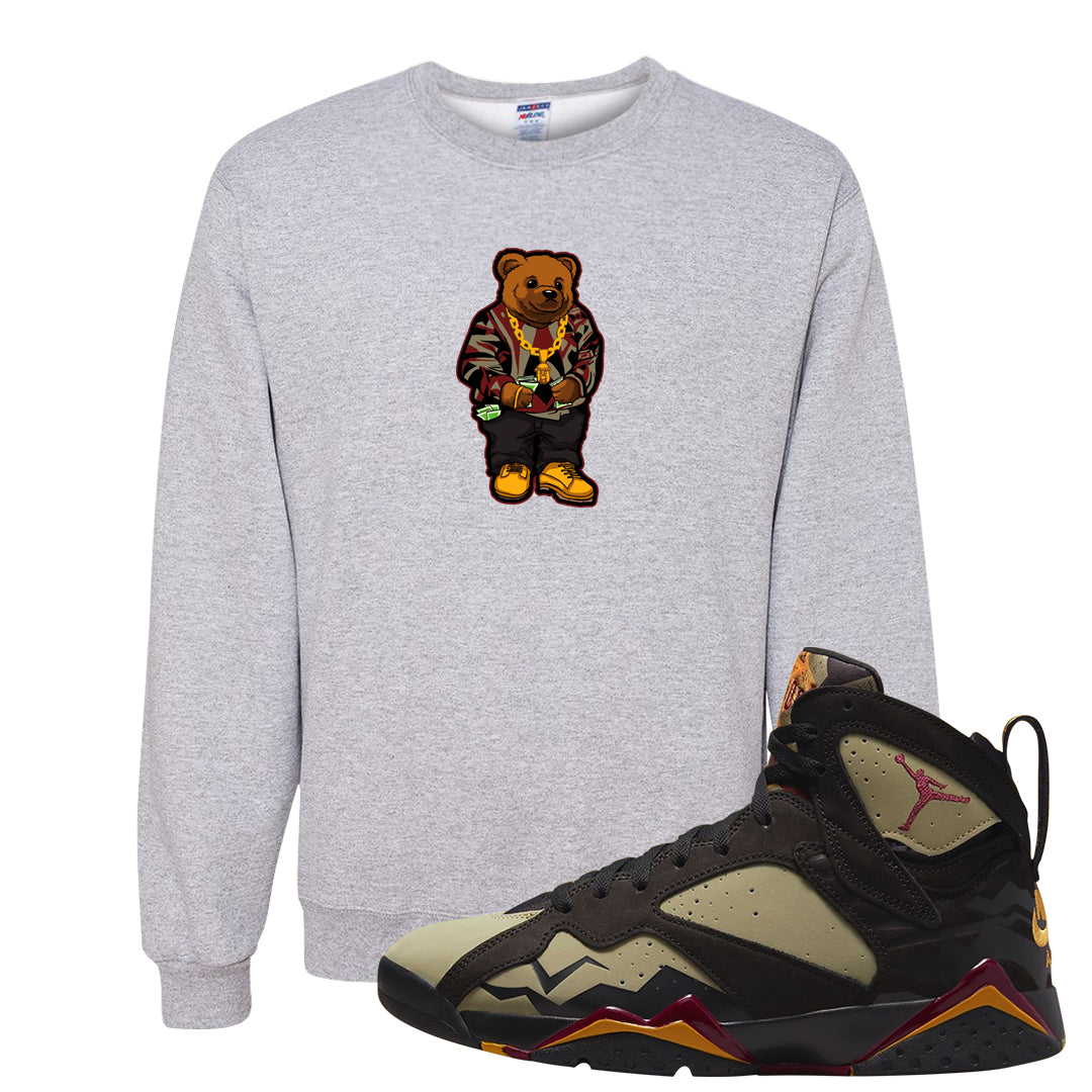 Black Olive 7s Crewneck Sweatshirt | Sweater Bear, Ash