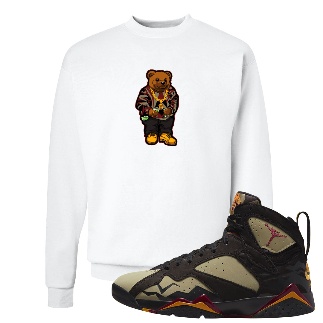 Black Olive 7s Crewneck Sweatshirt | Sweater Bear, White