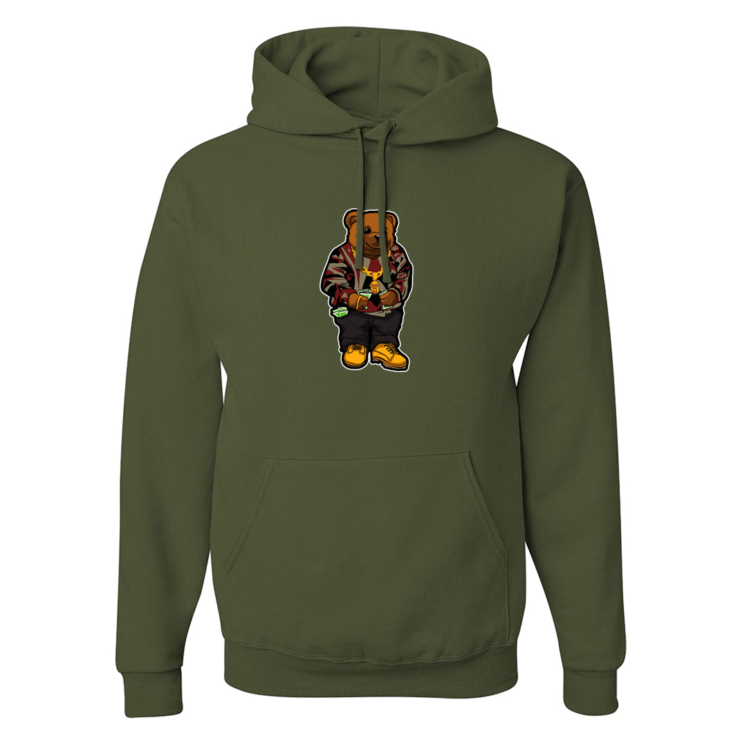 Black Olive 7s Hoodie | Sweater Bear, Military Green