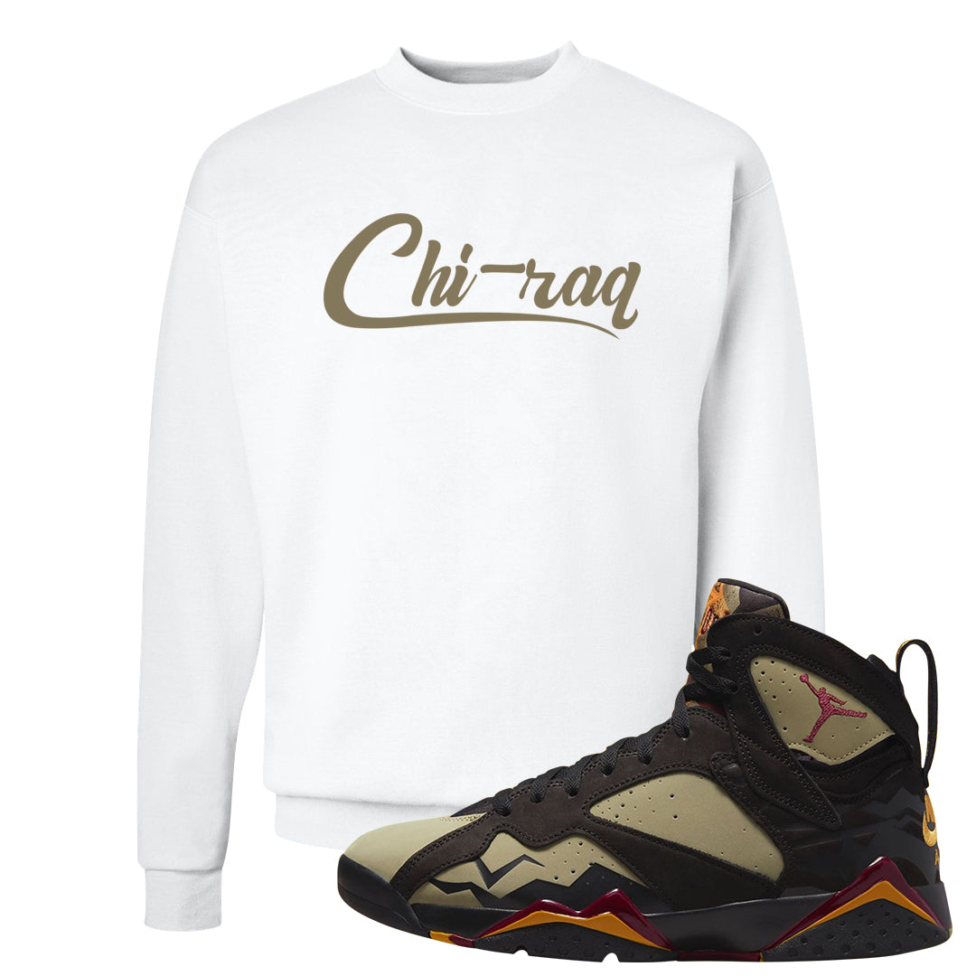 Black Olive 7s Crewneck Sweatshirt | Chiraq, White