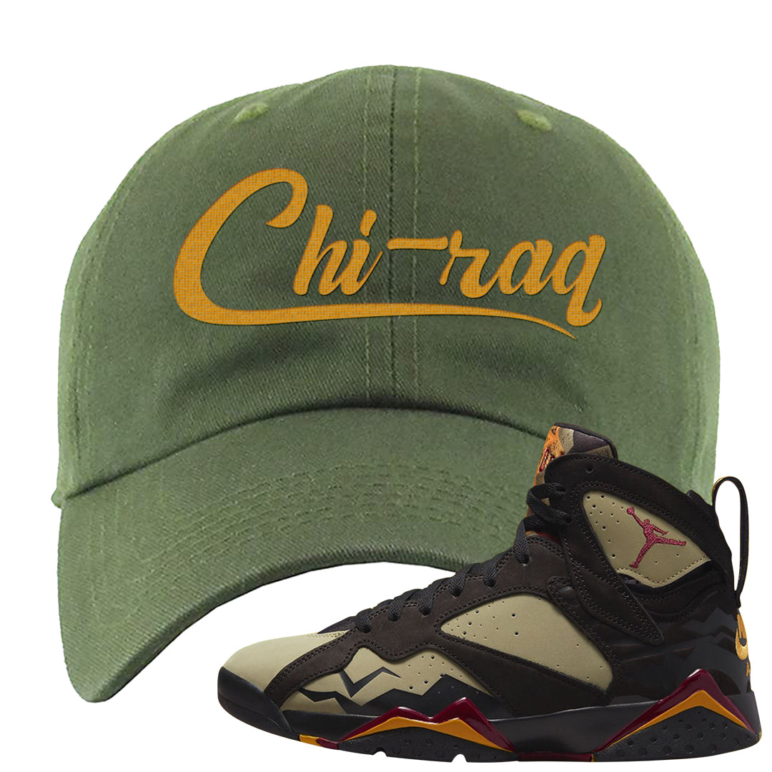 Black Olive 7s Dad Hat | Chiraq, Olive