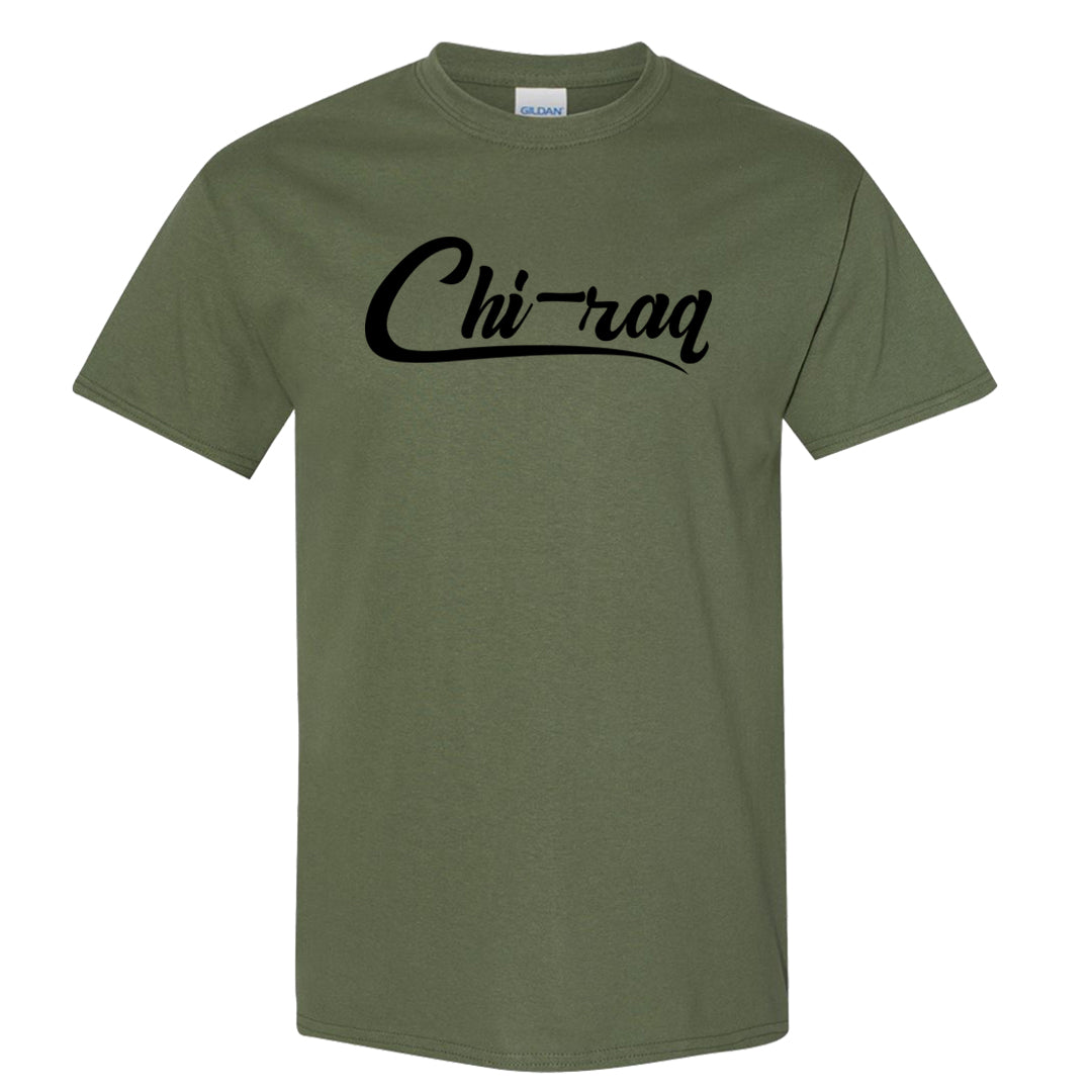 Black Olive 7s T Shirt | Chiraq, Military Green
