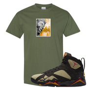Black Olive 7s T Shirt | Miguel, Military Green