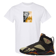 Black Olive 7s T Shirt | Miguel, White