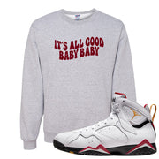 Cardinal 7s Crewneck Sweatshirt | All Good Baby, Ash