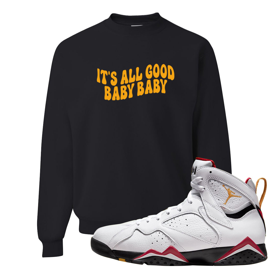 Cardinal 7s Crewneck Sweatshirt | All Good Baby, Black