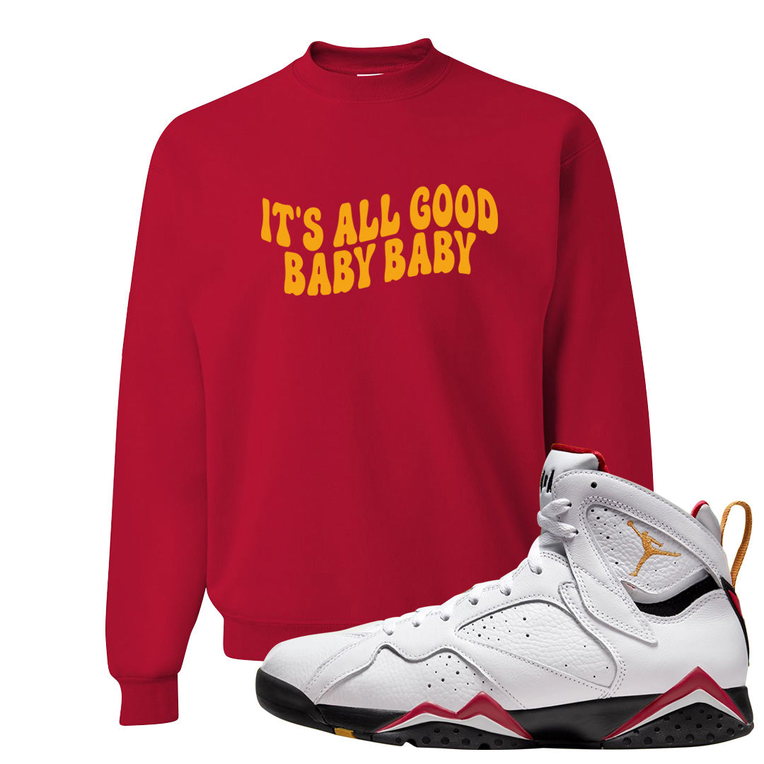 Cardinal 7s Crewneck Sweatshirt | All Good Baby, Red