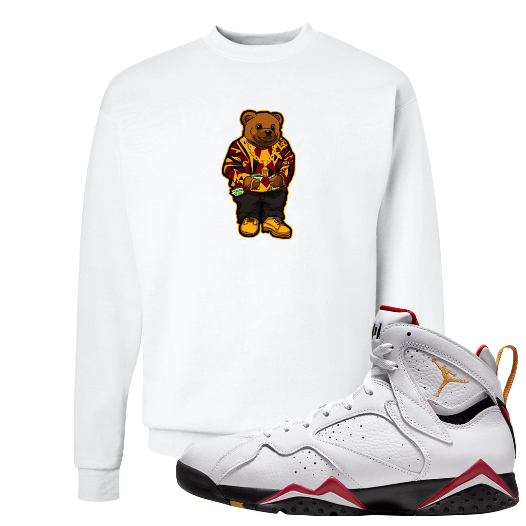 Cardinal 7s Crewneck Sweatshirt | Sweater Bear, White