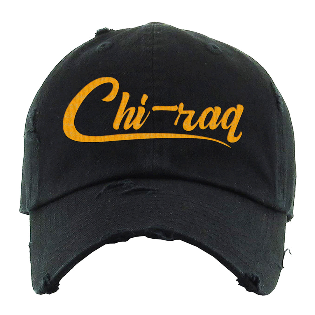 Cardinal 7s Distressed Dad Hat | Chiraq, Black