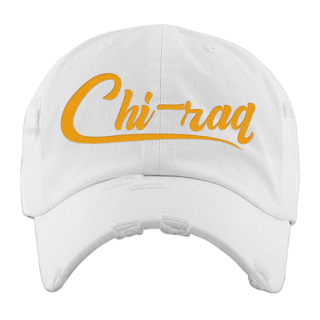 Cardinal 7s Distressed Dad Hat | Chiraq, White