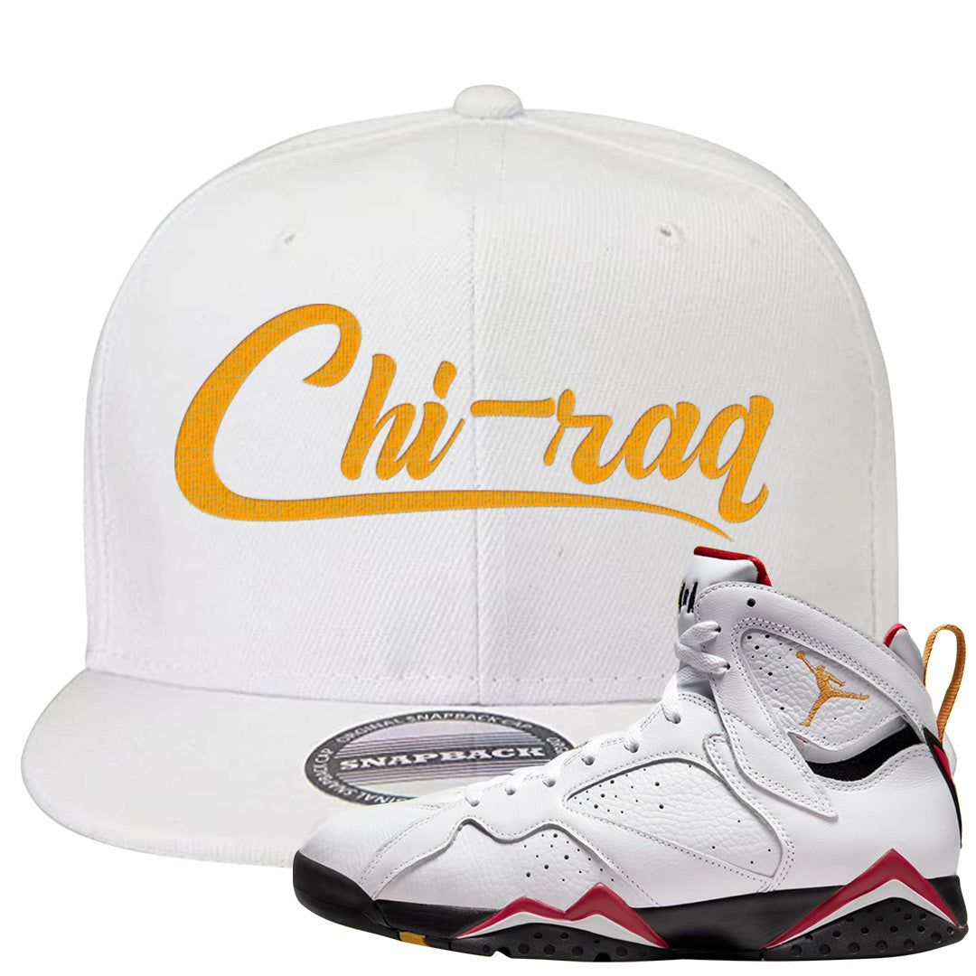 Cardinal 7s Snapback Hat | Chiraq, White