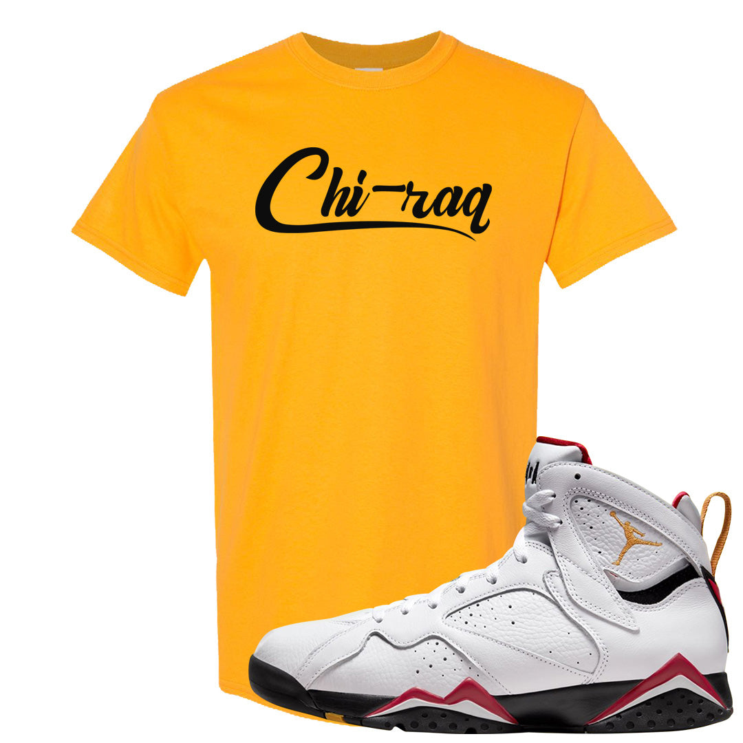 Cardinal 7s T Shirt | Chiraq, Gold