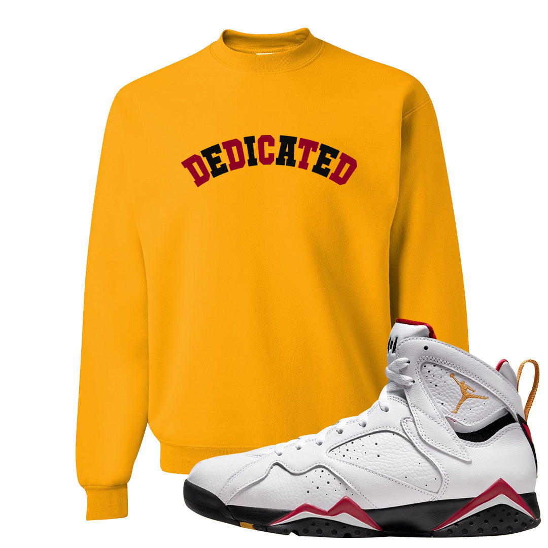 Cardinal 7s Crewneck Sweatshirt | Dedicated, Gold